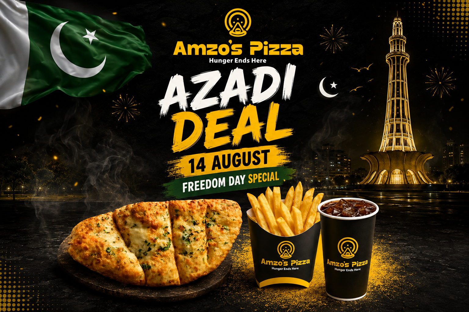 Amzo's Pizza Azadi Deal